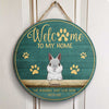 Welcome To The Rabbit Home - Personalized Door Sign