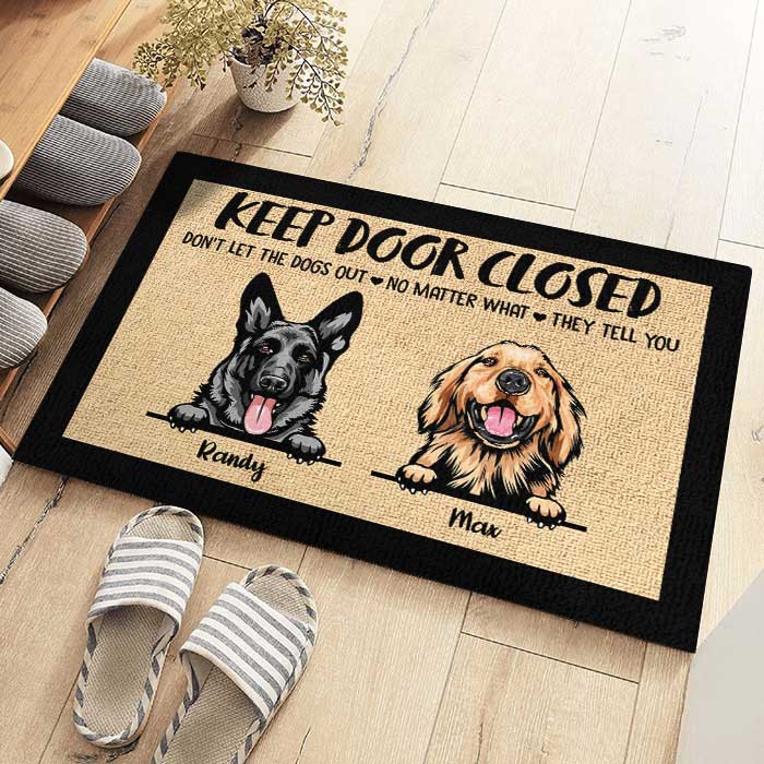 Custom Name Funny Dog Lover Gifts - Personalized Doormat