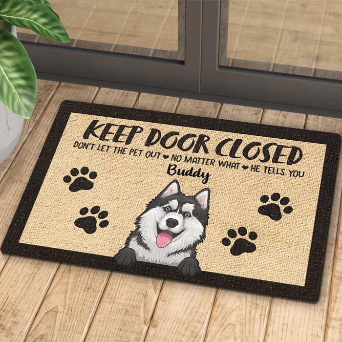 Custom Pet Name Funny Pet Lover Gifts - Personalized Doormat