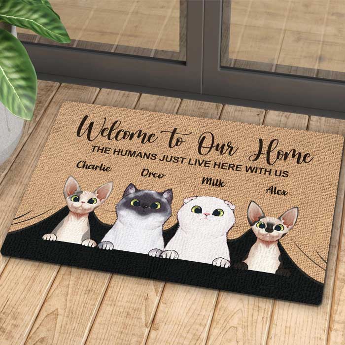 Welcome To My Home - Funny Personalized Cat Decorative Mat, Doormat