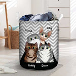 Custom Name Cat Family Gifts - Personalized Laundry Basket