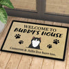 Welcome To Cats' House - Funny Personalized Cat Decorative Mat, Doormat