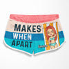 Nothing Makes Sense When We're Apart- Personalized Couple Beach Shorts - Gift For Couples, Husband Wife