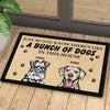 A Bunch Of Dogs In This House - Personalized Decorative Mat