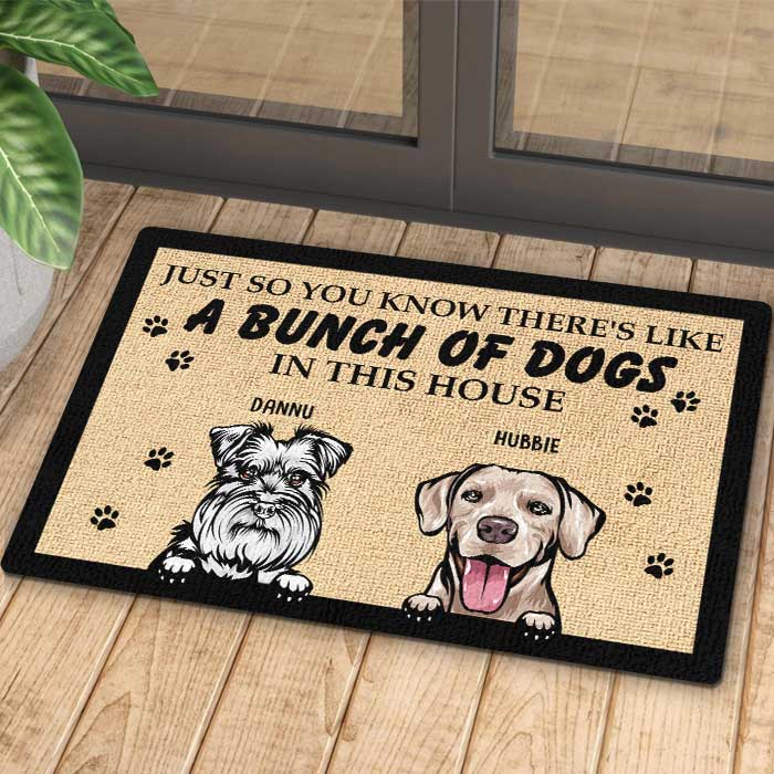 Custom Name Funny Dog Lover House Decor - Personalized Doormat