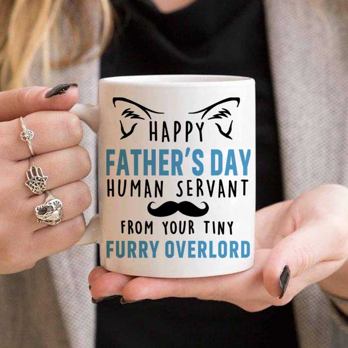 Custom Name Funny Cat Dad Father's Day Gifts - Personalized Mugs