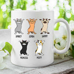 Custom Name Funny Cat Dad Father's Day Gifts - Personalized Mugs