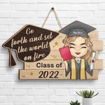 Custom Name Graduation Gifts for Her - Personalized Wood Sign