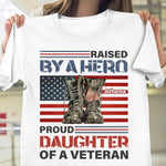 Custom Name Proud Daughter of a Veteran Gifts - Personalized Apparel