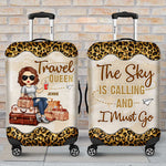 Custom Name Travel Queen Gifts for Women - Personalized Luggage Cover