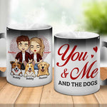 Custom Name Couple and Dog Gifts - Personalized Mugs