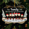 Family Where Life Begins And Love Never Ends - Personalized Custom Benelux Shaped Acrylic Christmas Ornament - Gift For Family, Christmas Gift