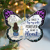 The Moment Your Heart Stopped - Personalized Custom Butterfly Shaped Acrylic Christmas Ornament - Memorial Gift, Sympathy Gift, Christmas Gift