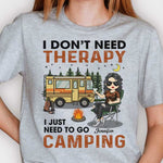 Custom Name Camping Therapy Gifts for Women - Personalized Apparel
