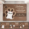 Welcome To Paw House - Personalized Decorative Mat - Gift For Pet Lovers