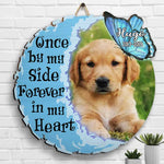 Custom Pet Photo Memorial Dog Decor - Personalized Wood Sign