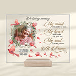 Custom Photo Hummingbird Memorial Decor - Personalized Acrylic Plaque