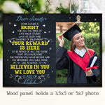 Custom Photo Graduation Gifts for Her - Personalized Wooden Frame