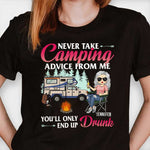 Custom Name Funny Camping Gifts for Women - Personalized Apparel