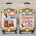 Custom Name Travel Queen Gifts for Women - Personalized Luggage Cover