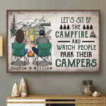 Custom Name Camping Couple Gifts - Personalized Poster