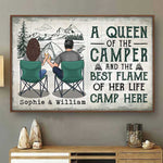 Custom Name Camping Couple Decor - Personalized Poster
