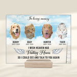 Custom Pet Photo Memorial Gifts for Pet Lovers - Personalized Acrylic Plaque