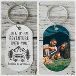 Custom Photo Life Is an Adventure with You Couples Gifts - Personalized Keychain
