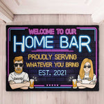 Custom Name Home Bar Gifts for Couples - Personalized Doormat