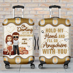 Custom Name Couple Travel Gifts - Personalized Luggage Cover