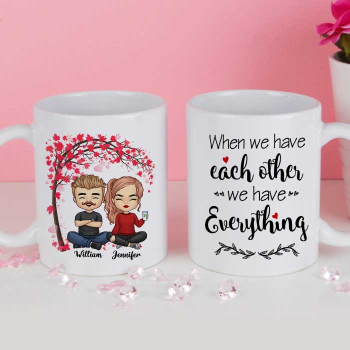 Custom Name Romantic Couple Gifts - Personalized Mugs