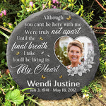 Custom Photo Memorial Garden Decor - Personalized Memorial Stone