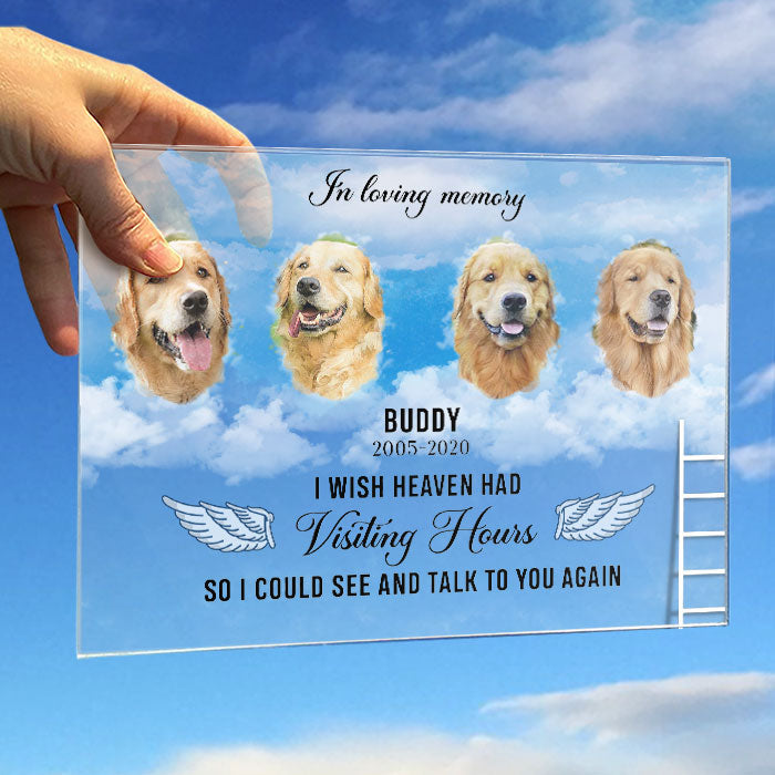 Custom Pet Photo Memorial Gifts for Pet Lovers - Personalized Acrylic Plaque