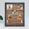 11x9in Personalized Pet Memorial Frame - Forever In Our Hearts - Memorial Pet Loss Sign - Dog Sympathy Gifts, Pet Memorial Gifts, Pet Loss Gifts, Dog In Loving Memory Picture Frame