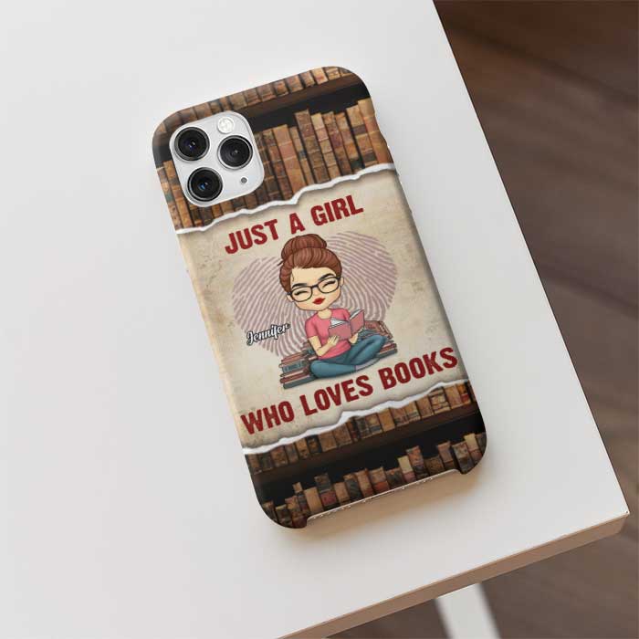 Custom Name Book Lover Gifts for Women - Personalized Phone Case