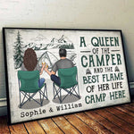 Custom Name Camping Couple Decor - Personalized Poster