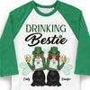 She's My Drinking Bestie - Gift For Besties, Personalized St. Patrick's Day Unisex Raglan Shirt