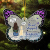 The Moment Your Heart Stopped - Personalized Custom Butterfly Shaped Acrylic Christmas Ornament - Memorial Gift, Sympathy Gift, Christmas Gift