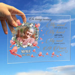 Custom Photo Hummingbird Memorial Decor - Personalized Acrylic Plaque