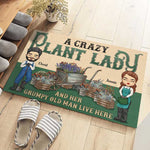 Custom Name Crazy Plant Lady Couple Gifts - Personalized Doormat
