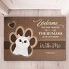 Welcome To Paw House - Personalized Decorative Mat - Gift For Pet Lovers