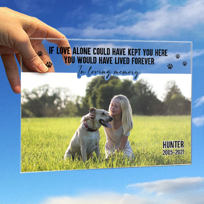 Custom Pet Photo Memorial Gifts for Dog Lovers - Personalized Acrylic Plaque