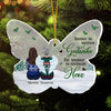 Deine Flügel waren bereit, aber mein Herz war nicht - German Personalized Custom Butterfly Shaped Acrylic Christmas Ornament - Memorial Gift, Sympathy Gift, Christmas Gift