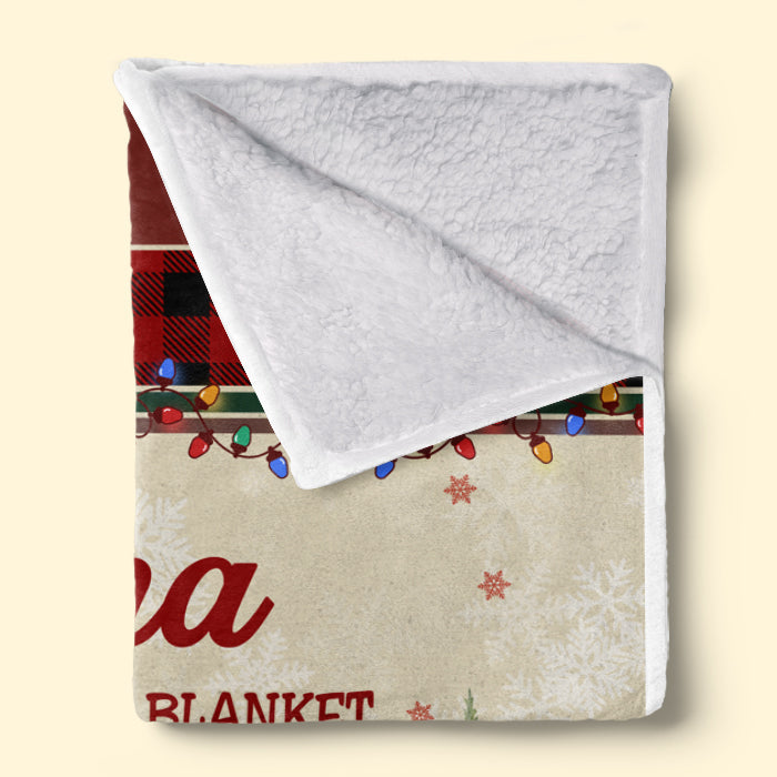 Just Hold It Really Tight - Family Personalized Custom Blanket - Christmas Gift For Grandma