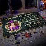 Custom Name Witch House Blessing Decor - Personalized Doormat