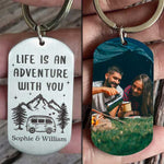 Custom Photo Life Is an Adventure with You Couples Gifts - Personalized Keychain