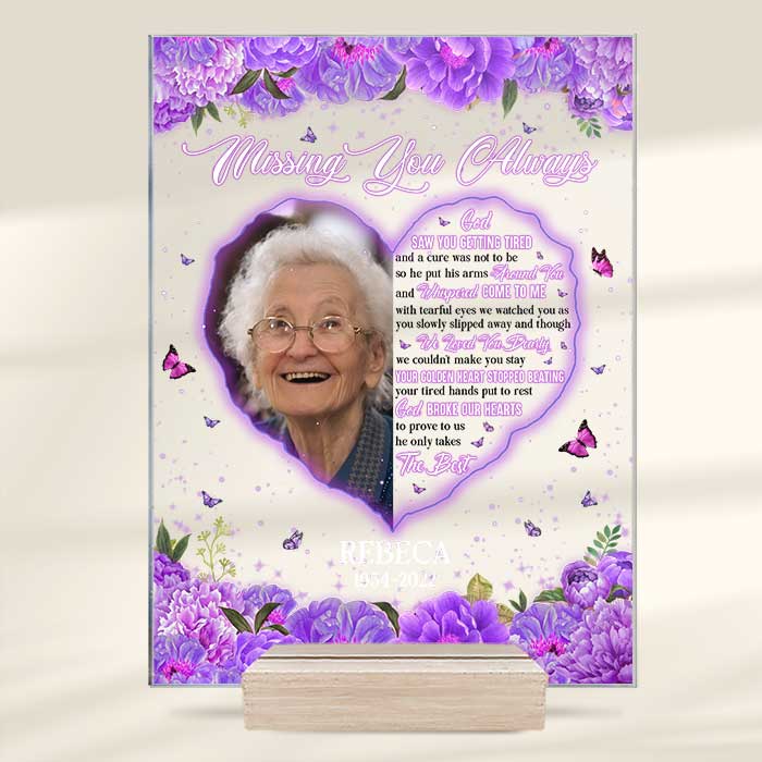 Custom Photo Memorial Gifts - Personalized Acrylic Plaque
