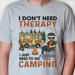 Custom Name Camping Therapy Gifts for Women - Personalized Apparel