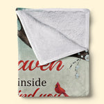 Custom Name Heaven Hug Memorial Family Gifts - Personalized Blanket