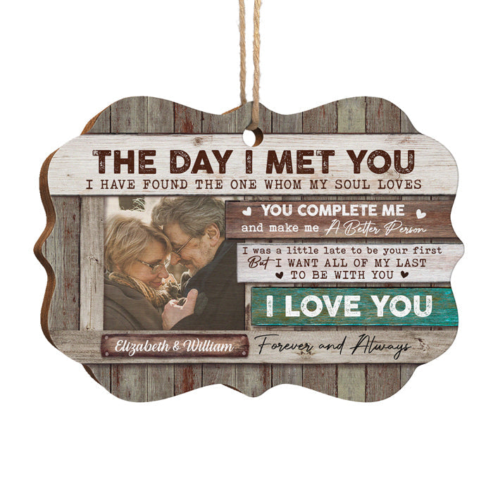 All Of My Last To Be With You - Personalized Custom Benelux Shaped Wood Photo Christmas Ornament - Upload Image, Gift For Couple, Husband Wife, Anniversary, Engagement, Wedding, Marriage Gift, Christmas Gift